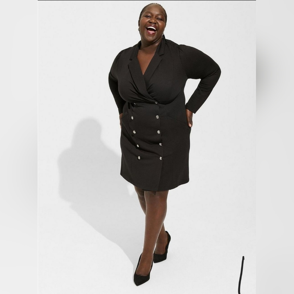 TORRID PONTE double-breasted blazer dress nwt